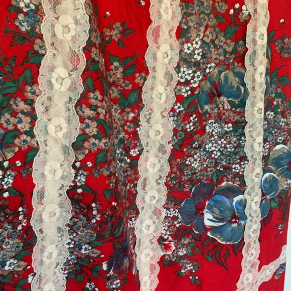 Tumbleweeds True Vintage Floral Lace Prairie Cottagecore Maxi Skirt - Picture 6 of 10